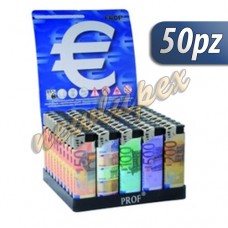 Accendino elettronico ricaricabile - euro - 50pz